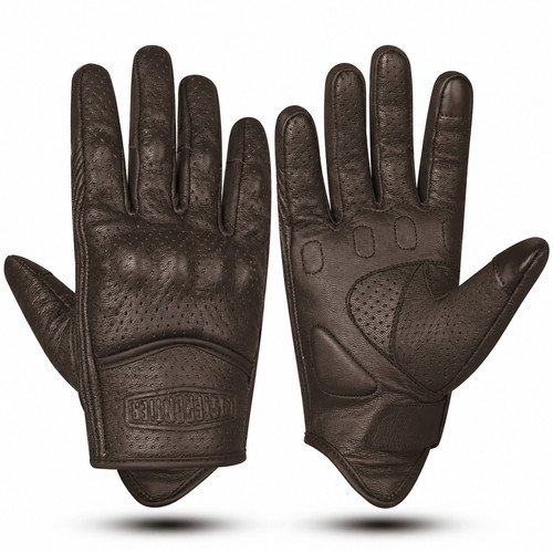 Guanti moto pelle traforato - guanti,