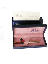 PENNA A SFERA DELTA MODELLO LUXUS ARGENTO 0.925  E LACCA ROSSO MARRONE