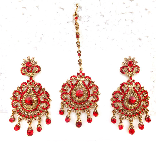 Set orecchini lunghi kundan - lunghi,