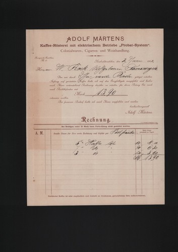 Newhaldensleben fattura 1902 - fattura,