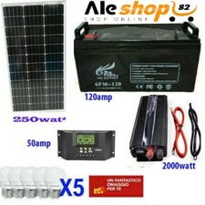 KIT FOTOVOLTAICO 250W BATTERIA