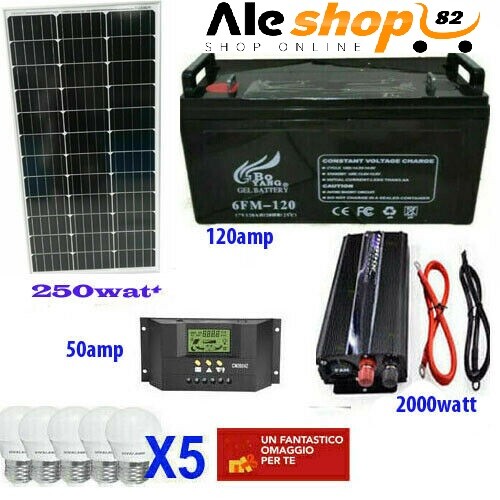 Kit fotovoltaico 250w batteria - fotovoltaico,