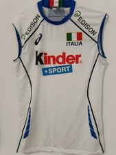 Maglia Nazionale Italiana Volley Pallavolo Italia Kinder ASICS TG L