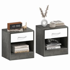 HOMCOM Set 2 Comodini Moderni