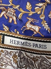 Sciarpa vintage HERMES in blu