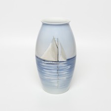 VASO PORCELLANA ROYAL COPENHAGEN BING&GRONDAHL "Marina con Barca a Vela" CM 24