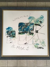 MARIO SCHIFANO Serigrafia "Settembre al mare" 70x70cm - firmata e autenticata