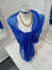 STOLA Organza  coprispalle Blu