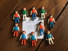 Lot de 10 enfants Playmobil 1981 geobra vintage
