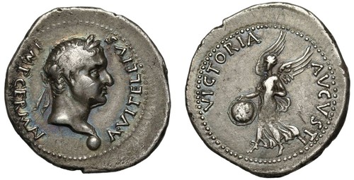 Vitellio denario argento - vitellio,, d'argento