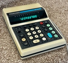 Calcolatrice elettronica da scrivania di rete Toshiba BC-1217A vintage anni 70