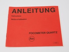 Leitz Focometro Quarzo Istruzioni