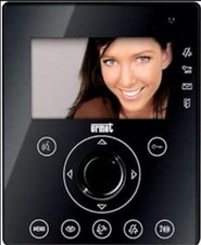 URMET 1716/1 VIDEOCITOFONO AIKO A COLORI NERO 4,3" VIVAVOCE SOFT TOUCH