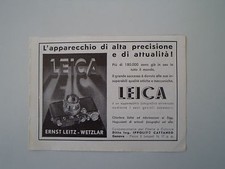 advertising Pubblicità 1936 MACCHINA FOTOGRAFICA LEICA