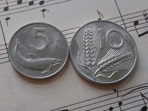 Italia coppia lire 1953 r - 5+10,