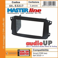 MASCHERINA AUTORADIO 2 DIN SMART FOR TWO 2010>2014 ADATTATORE CON STAFFE ABS