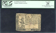 Virginia $6 "Sic Semper