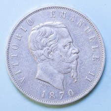 VITTORIO EMANUELE II 5 LIRE