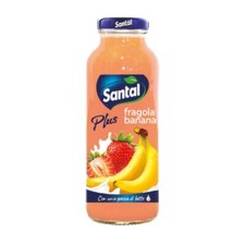 Santal Succo di Frutta 100% Fragola Banana con una Goccia di Latte 250ml x 24