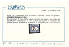 REGNO 1903 SEGNATASSE LIRE 2 E