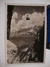 cartolina viaggiata 1940 - funivia Cortina Faloria lucida b/n