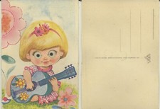 CARTOLINA ILLUSTRATA CON OCCHI MOBILI IN PLASTICA