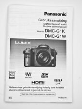 PANASONIC LUMIX DMC-G1K G1 GEBRUIKSAANWIJZING Dutch camera olandese