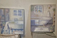 Set 2 Quadri Quadretti Da Bagno Stile Provenzale Lorenzon