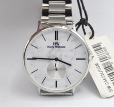 Harry Williams 41mm steel tonneau watch w/bracelet NEW pristine