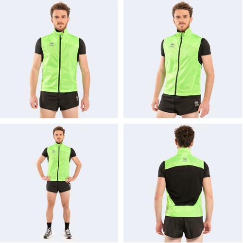 Errea gilet smanicato runner - smanicato,