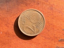 2 Centesimi 2002 Italia. Moneta rara con mole antoneliana.