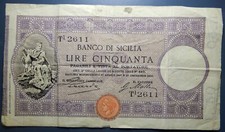 BANCO DI SICILIA - Banconota