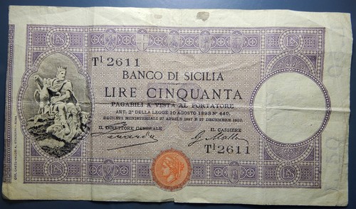 Banco sicilia banconota - banco,