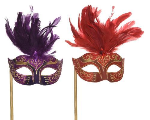 Maschera veneziana rossa - maschera,