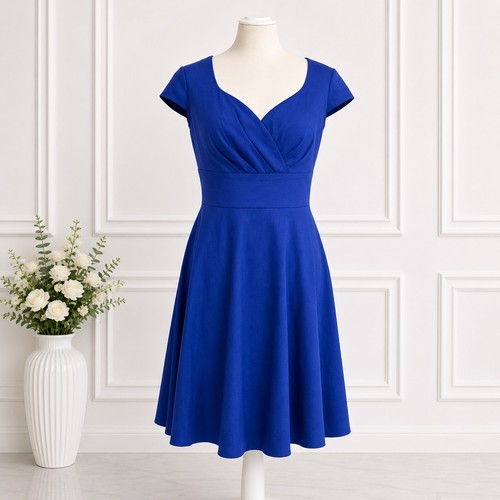 Abito midi blu royal - ,