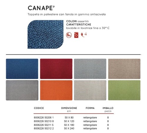 Tappeto bagno canape'