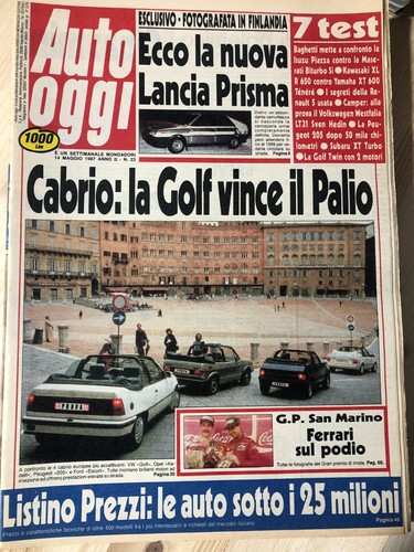 Rivista auto oggi 1987 - rivista,