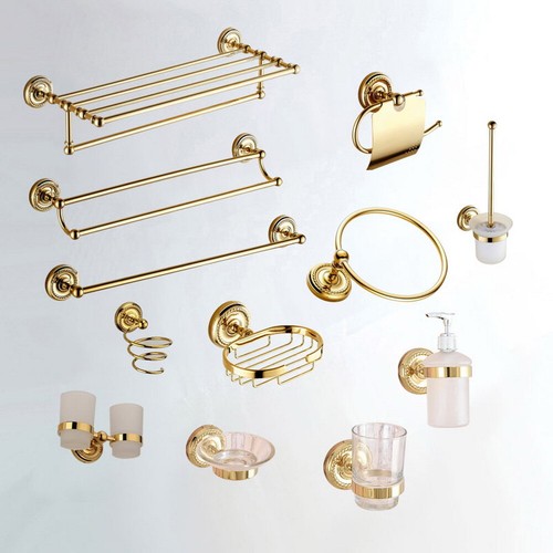 Set accessori bagno ottone