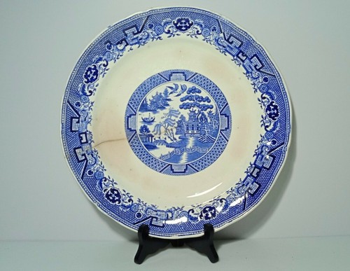 Grande piatto bianco blu - grande,