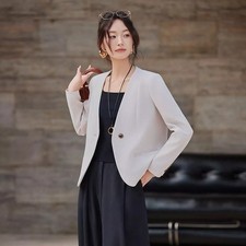 Blazer Elegante Beige Donna