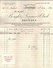 GB 1909 KEVII Brewery Invoice for Stout & Pale Ale  (TT530)