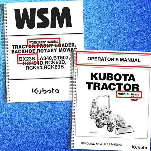 Kubota bx23s workshop - workshop, &