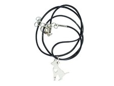 Cucciolo Cuore Collana 45cm Miniblings Cane Terrier Acciaio Inox Jack Russell