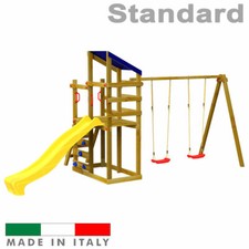 Altalena legno posti - altalena, 2