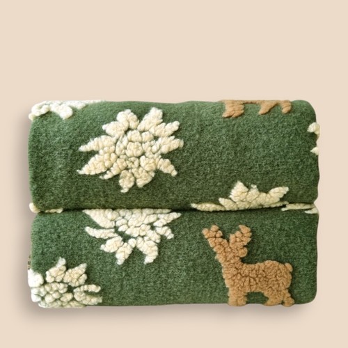 Plaid lana cotta verde - lana, con