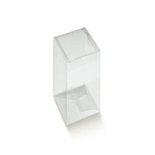 10X Scatola Portaconfetti Automatica Trasparente PET 5x5x10cm BOMBONIERA 1A7Y