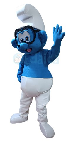 Mascotte puffo deluxe costume - puffo,