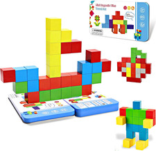 Set Da Viaggio Con Mini Blocchi Magnetici-45 Pezzi Cubi Magnetici Blocchi Magnet