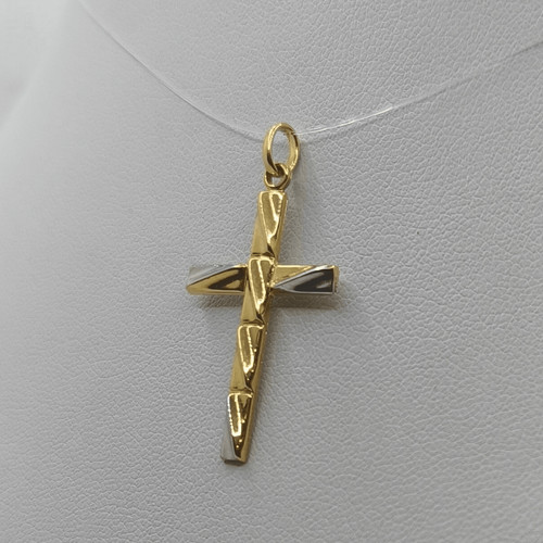 Ciondolo croce oro - 18, kt