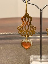 Orecchini placcati oro,cuore